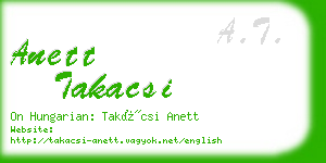 anett takacsi business card
